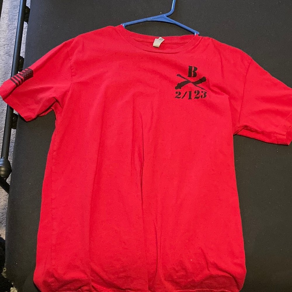 Red Military shirt Large